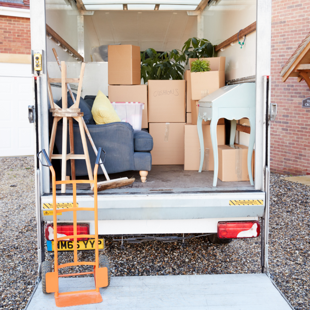 moving truck full of furnishings