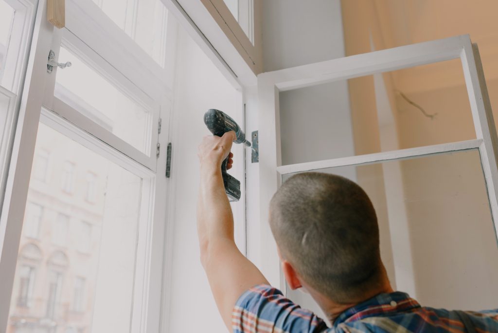 Man using a drill